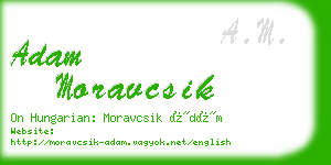 adam moravcsik business card